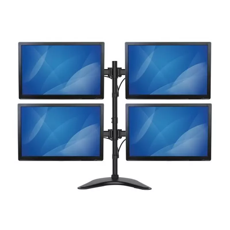 StarTech.com nelja monitori lauaalus - liigendatav, eraldiseisev, 8 kg, 33 cm (13 tolli), 68,6 cm (27 tolli), 100 x 100 mm, must