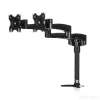 StarTech.com Lauakinnitusega Kahe Monitori Käsi – Liigendatav, Klambriga, 13,6 kg, 30,5 cm (12 tolli), 61 cm (24 tolli), 100 x 100 mm, Must
