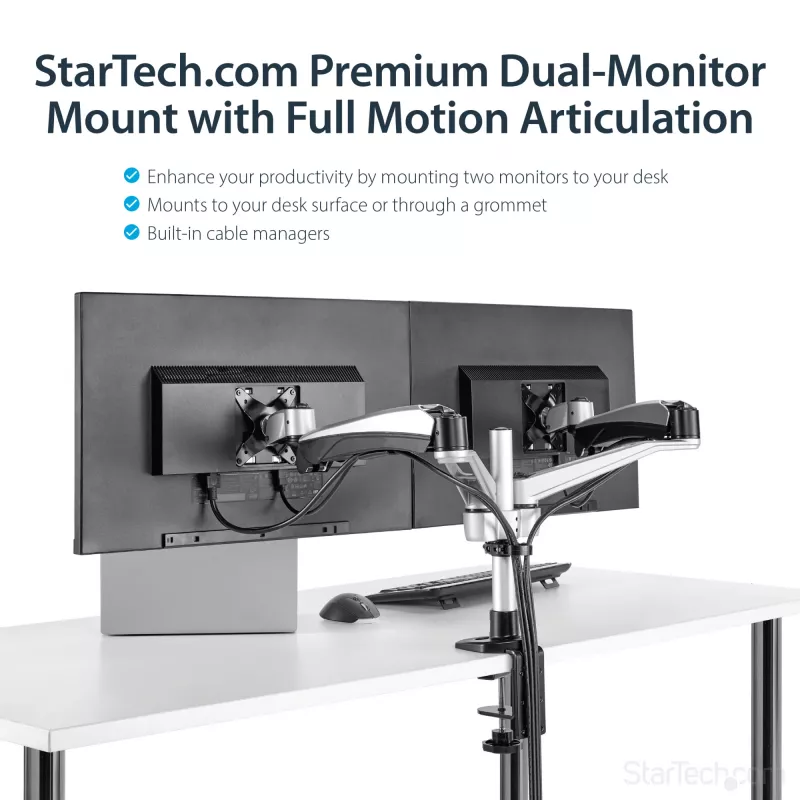 StarTech.com lauale kinnitatav topeltmonitori käsi – täisliigendusega – Premium