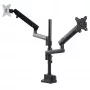 StarTech.com Lauakinnitusega Kahe Monitori Käsi, Täisliigutusega Monitorikinnitus 2x VESA Kuvarile kuni 32 tolli (17.6lb/8kg), Kõrguse Reguleerimine, Klambri/Läbiviigukinnitus, Mehaaniline Vedru