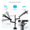 StarTech.com Lauakinnitusega Kahe Monitori Käsi, Täisliigutusega Monitorikinnitus 2x VESA Kuvarile kuni 32 tolli (17.6lb/8kg), Kõrguse Reguleerimine, Klambri/Läbiviigukinnitus, Mehaaniline Vedru