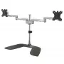 StarTech.com kahe monitori alus – ergonoomiline lauaarvuti monitori alus kuni 32-tollistele VESA-kuvaritele – vabalt seisev liigendatud universaalne arvutimonitori kinnitus – reguleeritava kõrgusega – hõbedane