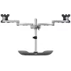 StarTech.com kahe monitori alus – ergonoomiline lauaarvuti monitori alus kuni 32-tollistele VESA-kuvaritele – vabalt seisev liigendatud universaalne arvutimonitori kinnitus – reguleeritava kõrgusega – hõbedane
