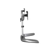 StarTech.com kahe monitori alus – ergonoomiline lauaarvuti monitori alus kuni 32-tollistele VESA-kuvaritele – vabalt seisev liigendatud universaalne arvutimonitori kinnitus – reguleeritava kõrgusega – hõbedane