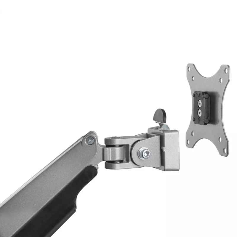 StarTech.com lauakinnitusega monitorihoob – vastupidav ergonoomiline VESA monitorihoob – ühe 9 kg ekraani jaoks – täisliigutus, reguleeritav kõrgus, liigendatav – alumiinium – C-klamber/läbiviik – hõbedane