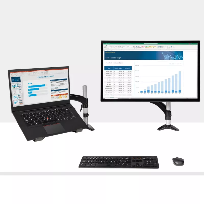 StarTech.com lauale kinnitatav sülearvutihoidik - täisliigendiga käsi sülearvutile või ühele 34-tollisele monitorile - VESA-kinnitusega sülearvutialuse klamber - ergonoomiline reguleeritav sülearvutialus - lauaklamber
