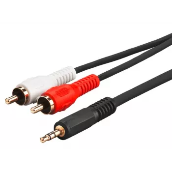 Microconnect AUDLC3G helikaabel 3 m 3,5 mm 2 × RCA Must