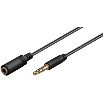 Microconnect AUDLG05G helikaabel 0,5 m 3,5 mm must