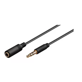 Microconnect AUDLG5G helikaabel 5 m 3,5 mm Must
