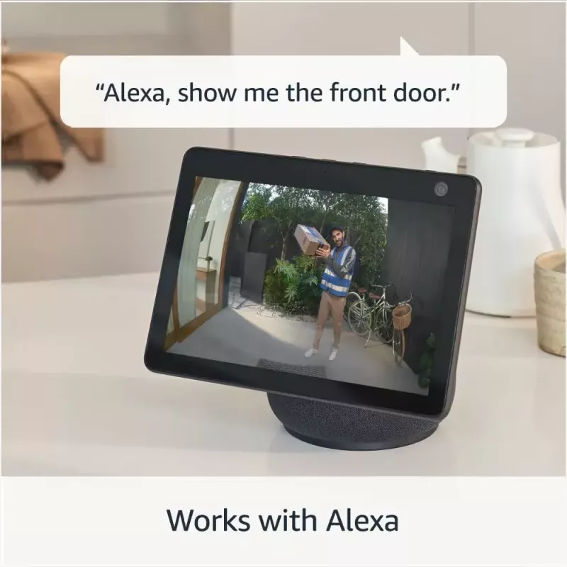 Video intercom system RING B0B2BNM4PV — juhtmeta, 1920×1080 max video, niklivärvusega viimistlus, Wi‑Fi (802.11b/g/n/ax)