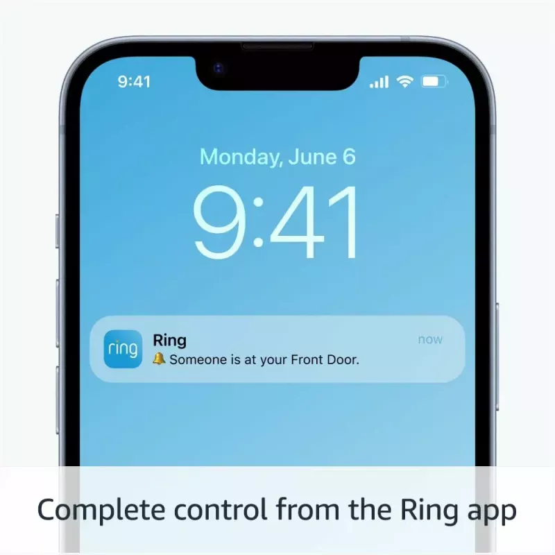 Video intercom system RING B0B2BNM4PV — juhtmeta, 1920×1080 max video, niklivärvusega viimistlus, Wi‑Fi (802.11b/g/n/ax)