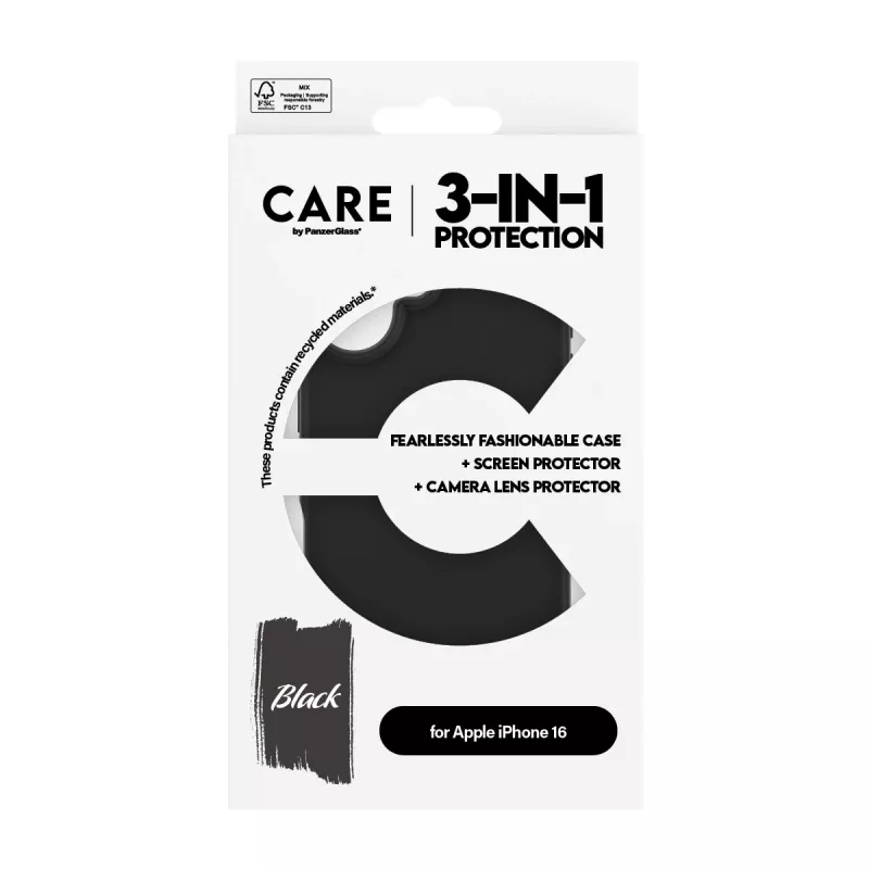 3-in-1 komplekt PanzerGlass CARE by Fashion iPhone 16