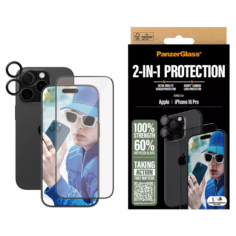 PanzerGlass 2-in-1 komplekt iPhone '24 6.3-tolline Pro B2862+1284