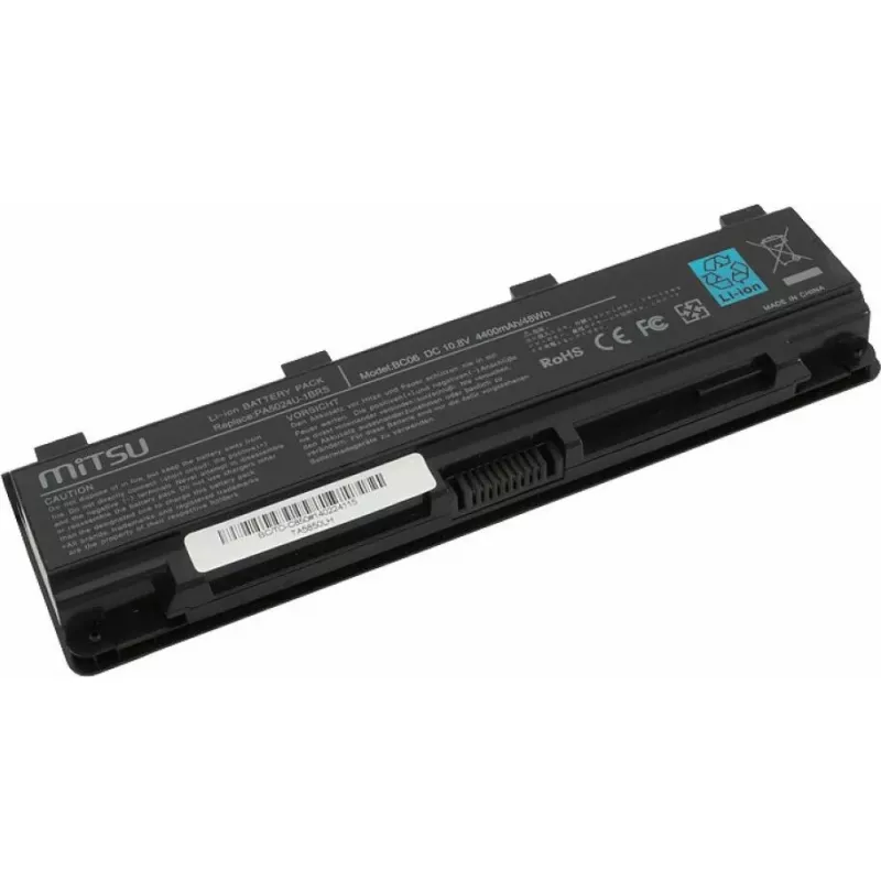 MITSU sülearvuti aku Toshiba C850 / L800 / S855 jaoks, 4400 mAh, 10,8–11,1 V