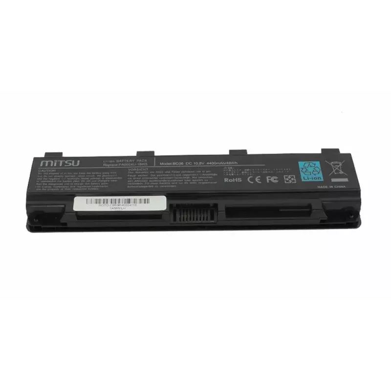 MITSU sülearvuti aku Toshiba C850 / L800 / S855 jaoks, 4400 mAh, 10,8–11,1 V