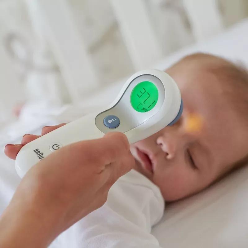 Braun BNT300WE digitaalne kehatemperatuuri mõõtmise termomeeter kaugtuvastusega termomeeter Valge Otsmik Nupud