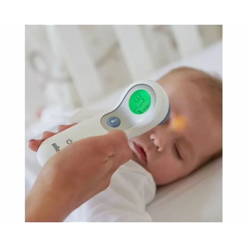 Braun BNT300WE digitaalne kehatemperatuuri mõõtmise termomeeter kaugtuvastusega termomeeter Valge Otsmik Nupud