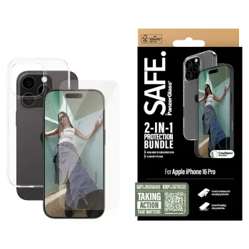 PanzerGlass SAFE. by 2-in-1 kaitsekomplekt iPhone '24 6,3-tolline Pro