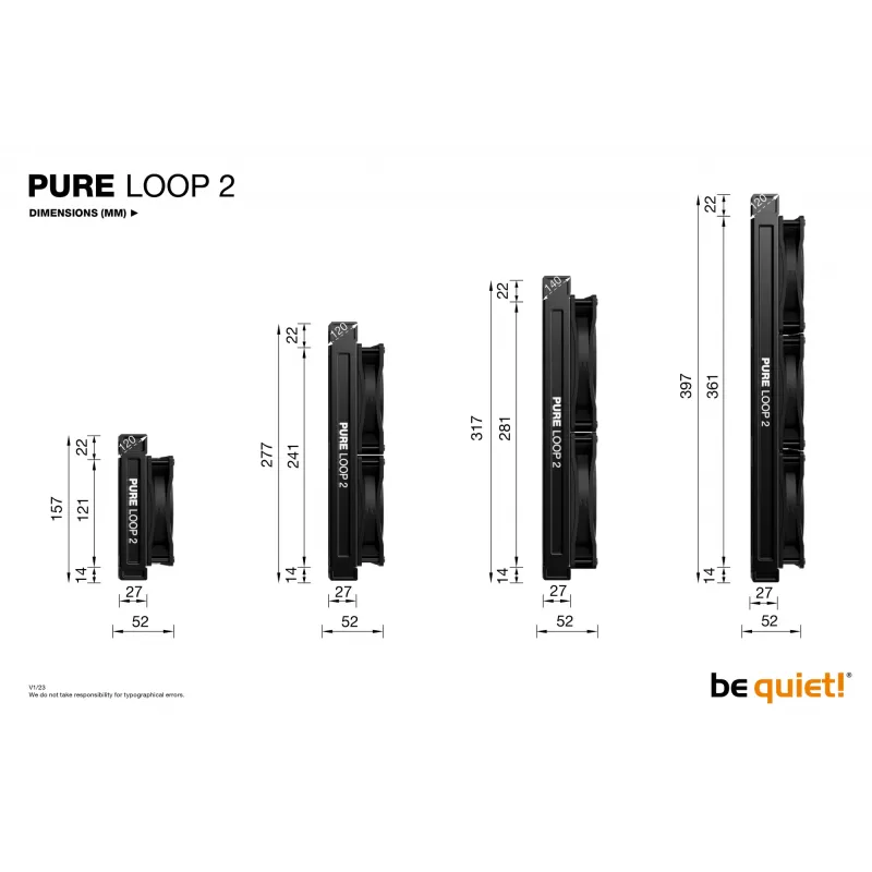 be quiet! Pure Loop 2 | 360mm protsessori universaalne vedelikjahutus 12 cm must 1 tk