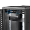 StarTech.com 2U serveririiuli riiul – universaalne riiulisse paigaldatav konsoolriiul 19-tollise võrguseadmete riiuli ja kapi jaoks – vastupidav teras – kandevõime 44 naela / 20 kg – 16 tolli sügav alus, must