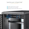 StarTech.com 1U fikseeritud serveririiuli kinnitusalus – 10 tolli sügav terasest universaalne konsoolalus 19-tollise AV/võrguseadmete riiuli jaoks – raskeveo teras – kandevõime 44 naela/20 kg, must