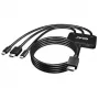 CLUB3D USB Type C + HDMI™ + MiniDisplayPort™ 1.2 to HDMI™ 4K60Hz HDR M/M aktiivne adapter 32AWG