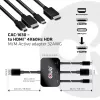 CLUB3D USB Type C + HDMI™ + MiniDisplayPort™ 1.2 to HDMI™ 4K60Hz HDR M/M aktiivne adapter 32AWG