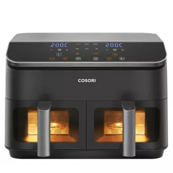 Cosori Dual Basket Chef Edition Double 8,5 L Eraldiseisev 1750 W Kuumõhufritüür Must, Hõbedane