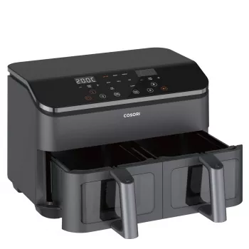Cosori Dual Basket Chef Edition Double 8,5 L Eraldiseisev 1750 W Kuumõhufritüür Must, Hõbedane