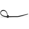 StarTech.com 100-Pack 6 inch(15cm) kaablisidemed - 1/8 inch(3,6mm) laiad, 1-3/8 inch(39mm) kimbu läbimõõt, 40lb(18kg) tõmbetugevus, nailonist iselukustuvad tõmblukud kumera otsaga, UL loetletud, mustad - TAA