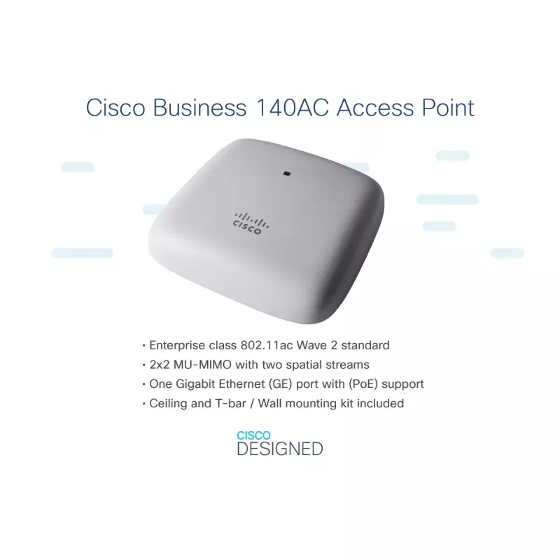 Pöörduspunkt Cisco Business 140AC 2,4 GHz 5 GHz 802.11ac