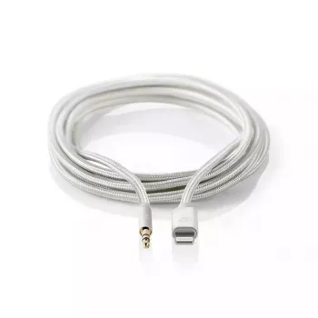 Nedis CCTB39940AL10 Lightning-kaabel 1 m alumiiniumist 3,5 mm pistikuga