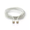 USB-kaabel Nedis CCTB60800AL20 USB 2.0 2 m USB C hõbedane