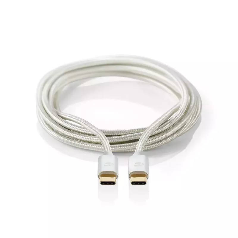 USB-kaabel Nedis CCTB60800AL20 USB 2.0 2 m USB C hõbedane