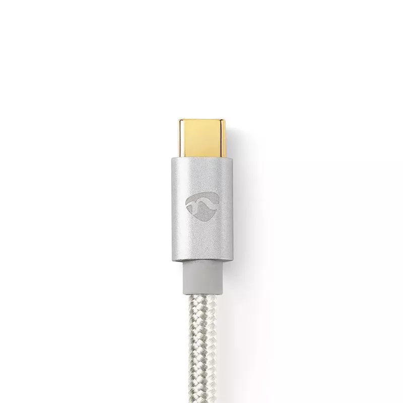 USB-kaabel Nedis CCTB60800AL20 USB 2.0 2 m USB C hõbedane