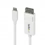 StarTech.com 6ft (2m) USB-C to DisplayPort 1.2 kaabel, Bidirectional, 4K 60Hz, Valge Video Adapter Cord for Apple MacBook Pro / Air M1 M2 M3 M4, Mac Mini / Studio, Thunderbolt Ühilduv