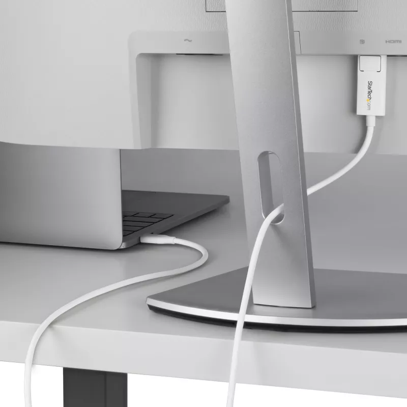 StarTech.com 6ft (2m) USB-C to DisplayPort 1.2 kaabel, Bidirectional, 4K 60Hz, Valge Video Adapter Cord for Apple MacBook Pro / Air M1 M2 M3 M4, Mac Mini / Studio, Thunderbolt Ühilduv