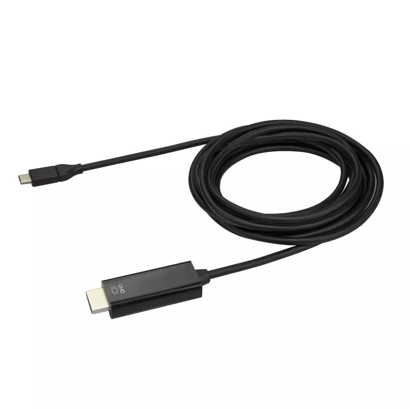 StarTech.com 10 jala (3 m) USB-C – HDMI kaabel – 4K 60 Hz USB USB-C – HDMI 2.0 video adapterkaabel – Thunderbolt 3 ühilduv – sülearvuti HDMI ekraanile/kuvarile – DP 1.2 alternatiivrežiim HBR2 – must