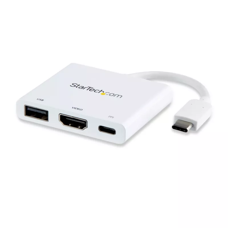 StarTech.com USB-C mitmeportadapter HDMI-ga - USB 3.0 port - 60W PD - Valge
