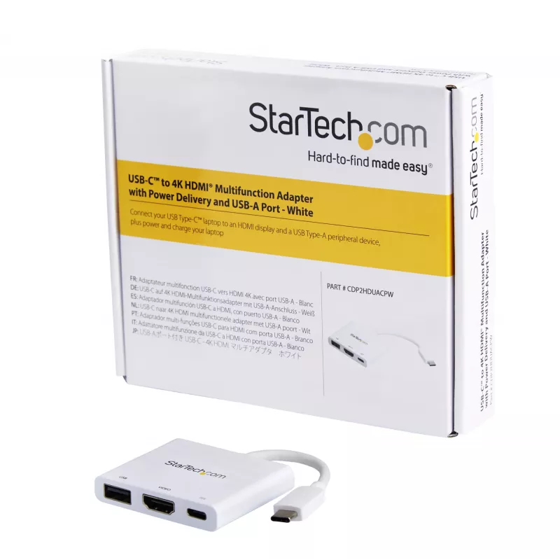StarTech.com USB-C mitmeportadapter HDMI-ga - USB 3.0 port - 60W PD - Valge