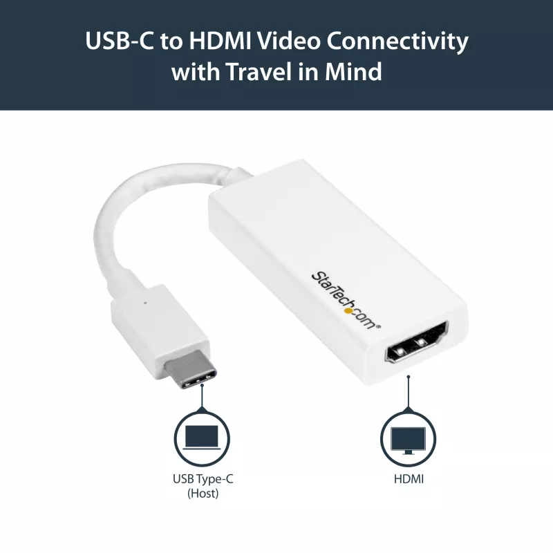 StarTech.com USB-C–HDMI-adapter 4K 30 Hz – valge