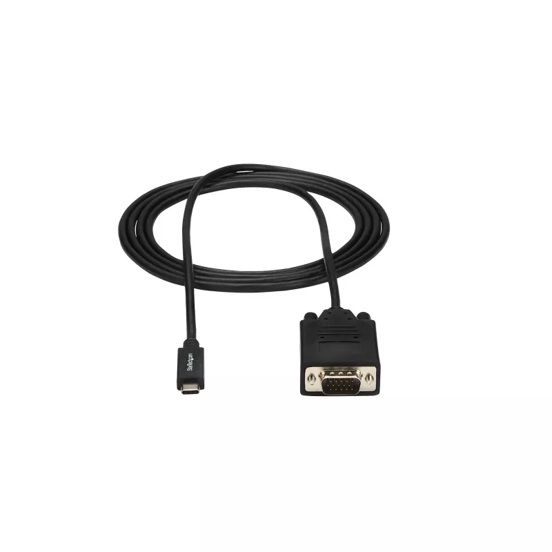 StarTech.com 6ft/2m USB C to VGA kaabel - 1920x1200/1080p USB USB-C VGA videoaktiivne adapterkaabel - Thunderbolt 3 ühilduv - Sülearvuti VGA monitori/projektoriga - DP Alt Mode HBR2