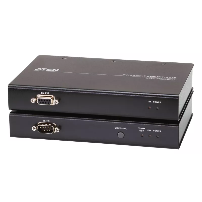 ATEN USB 2.0 DVI Single Link üle 1 CAT kaabli (100 m) KVM pikendaja täieliku USB 2.0 toega (kuni 480 Mbit/s) / HDBaseT 2.0