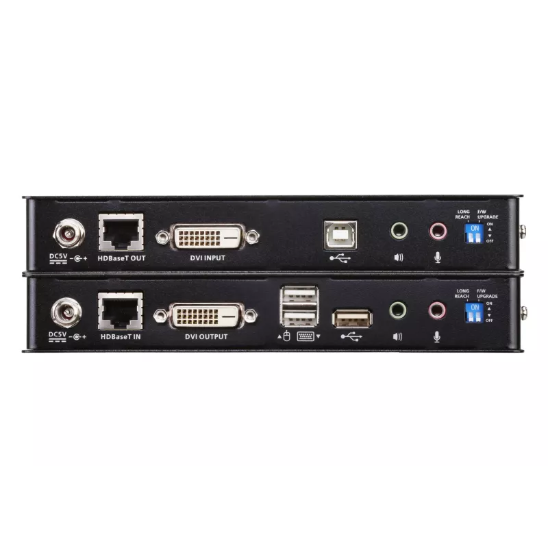 ATEN USB 2.0 DVI Single Link üle 1 CAT kaabli (100 m) KVM pikendaja täieliku USB 2.0 toega (kuni 480 Mbit/s) / HDBaseT 2.0