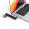 Turvakaabel lukuga Compulocks CL02H kahe peaga spiraalkaabel T-bar