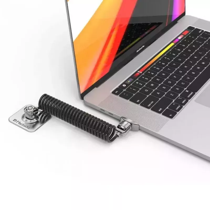 Turvakaabel lukuga Compulocks CL02H kahe peaga spiraalkaabel T-bar