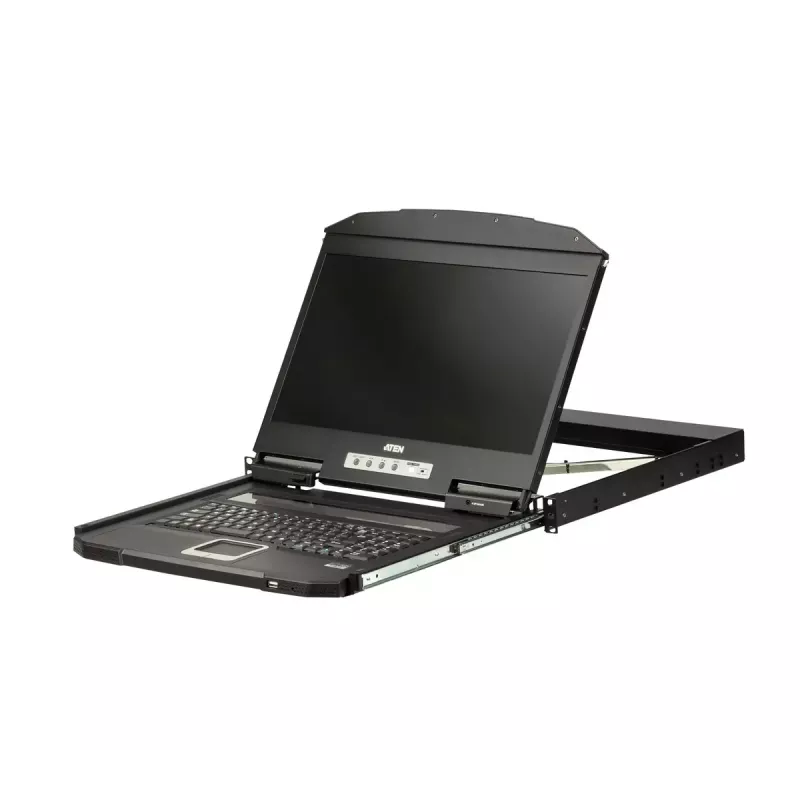 ATEN 1U lühikese sügavusega USB VGA ühe siiniga LCD-konsool