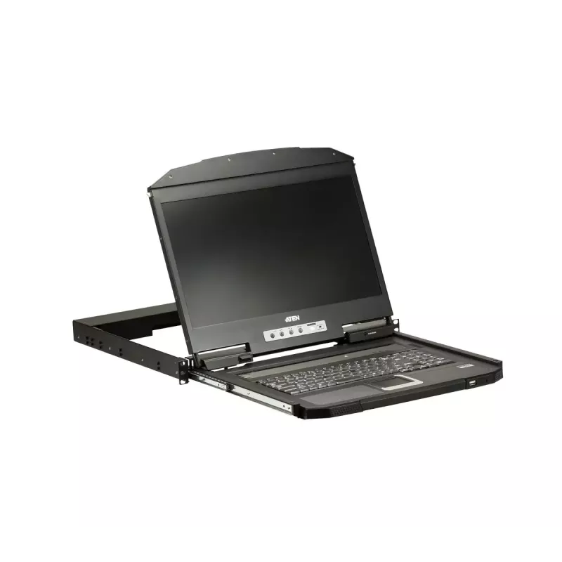 ATEN 1U lühikese sügavusega USB VGA ühe siiniga LCD-konsool