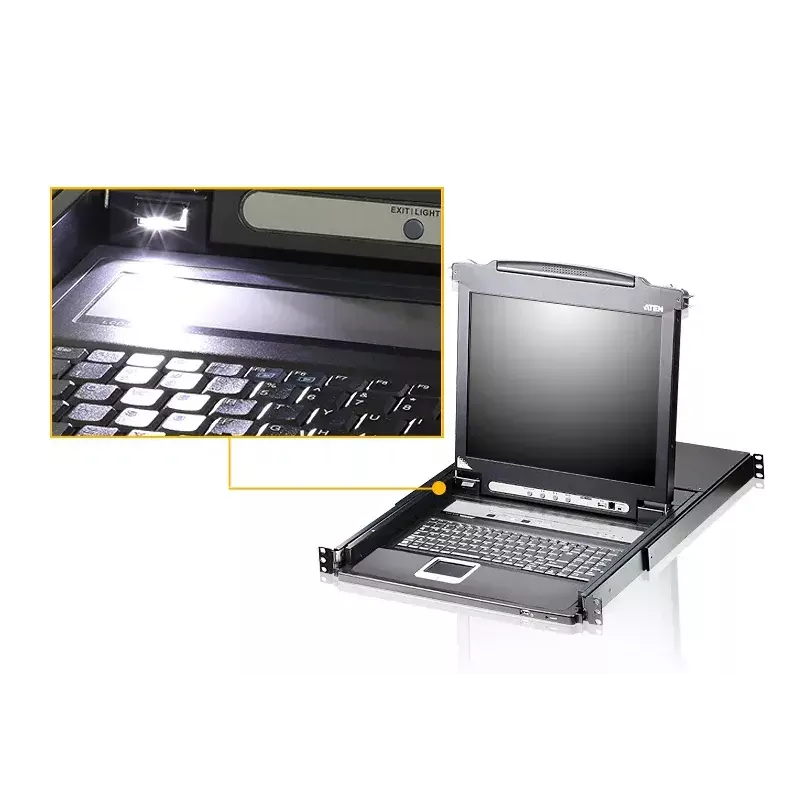 KVM-lüliti ATEN CL5708M rack-kinnitusega Must 1U 17-tolline LCD
