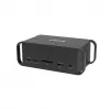 Dokkimisjaam CANYON CNS-HDS95ST — USB-C (USB 3.2 Gen 2) dokkimine 2× HDMI, 2× USB 3.2 Gen1, 2× USB 2.0, Gigabit Ethernet, 100 W, alumiinium, must